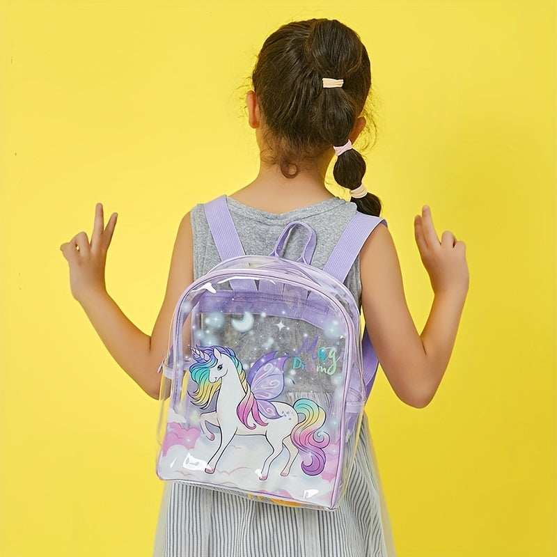 Unicorn PVC Transparent Backpack for Kids