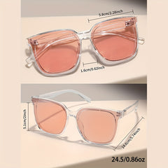 Square Sunglasses Jelly Frame UV400 Sun Shades Glasses