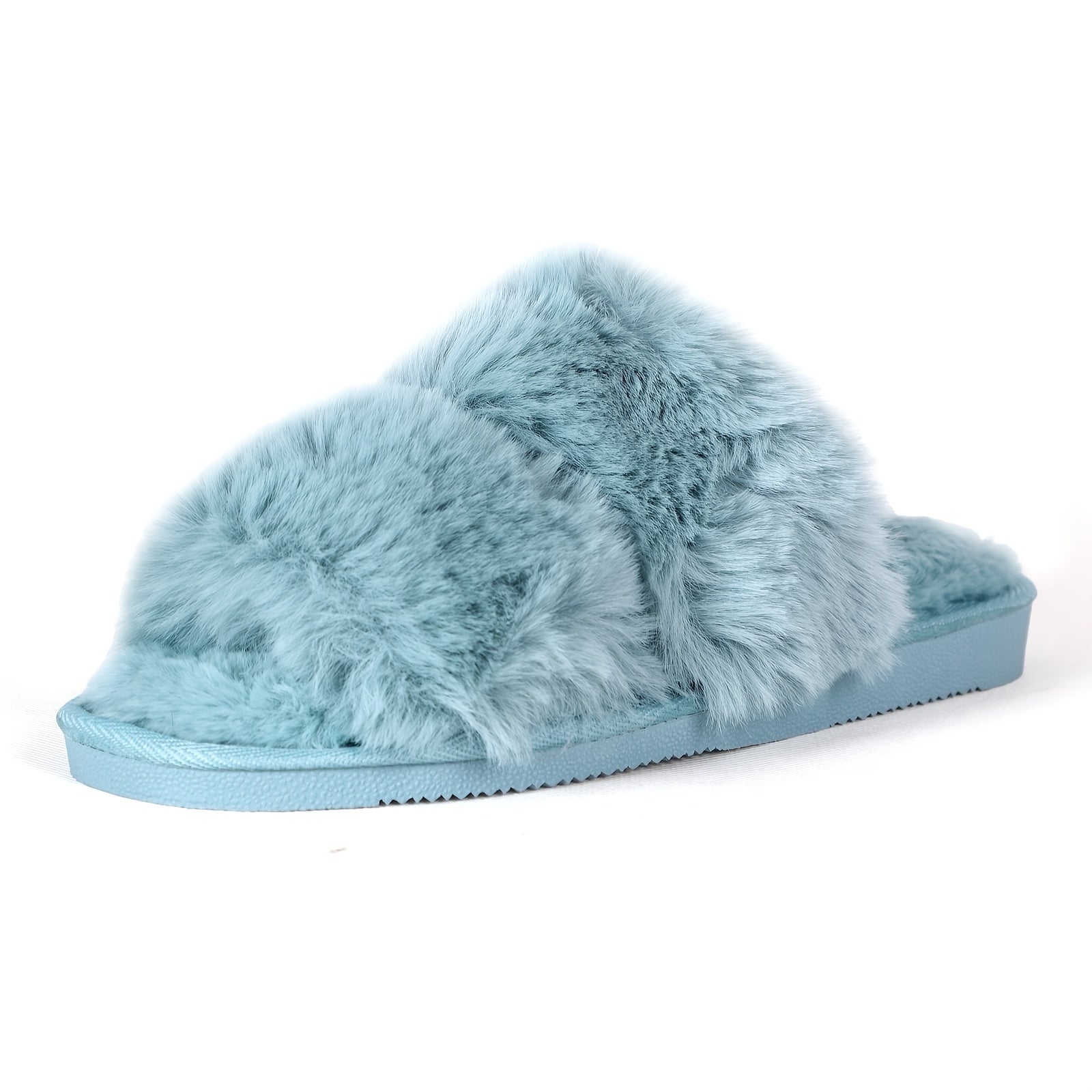 Women's Fuzzy Indoor Slippers Warm & Comfy Non slip Slides Shoes