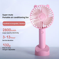 Mini USB Rechargeable Fan Portable Foldable Pocket Quiet Fan