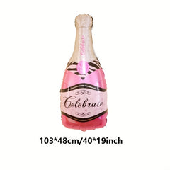 2pcs Pink Theme Wine Glass Balloon Girl Adult Birthday Party Decoration Balloons