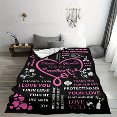 Soft and Comfortable Blanket Gift for Mom - Easy to Carry