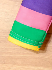 Girls' Rainbow Stripe Long Cardigan For Kids