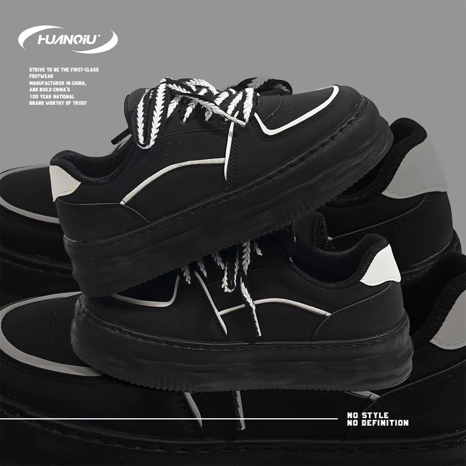 HUANQIU Platform Sneakers For Women Lace up Non slip Comfy Walking Shoes