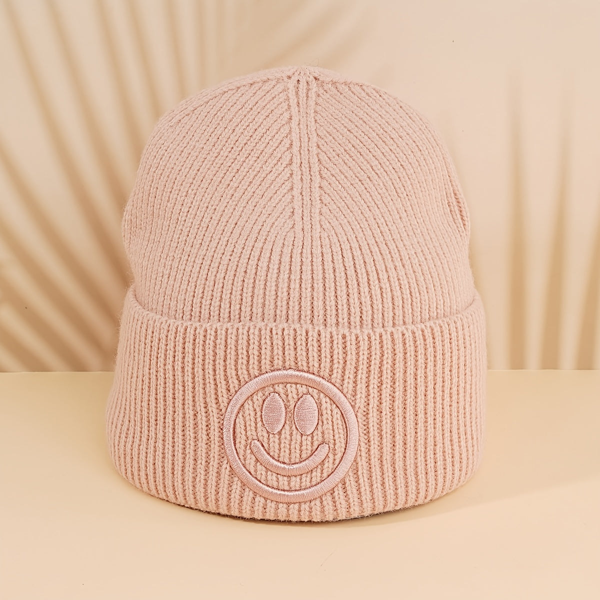 Casual Knitted Smiling Face Hat for Women