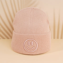 Casual Knitted Smiling Face Hat for Women