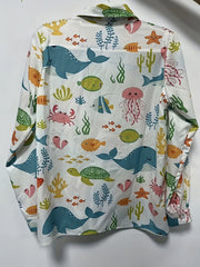 Women's Animal Print Button Up Blouse