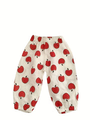 Baby's Love Graphic Trousers Loose Casual Pants