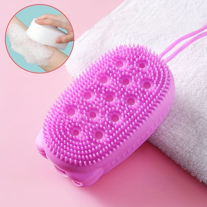2-in-1 Silicone Bath Brush Sponge for Shower Cleaning