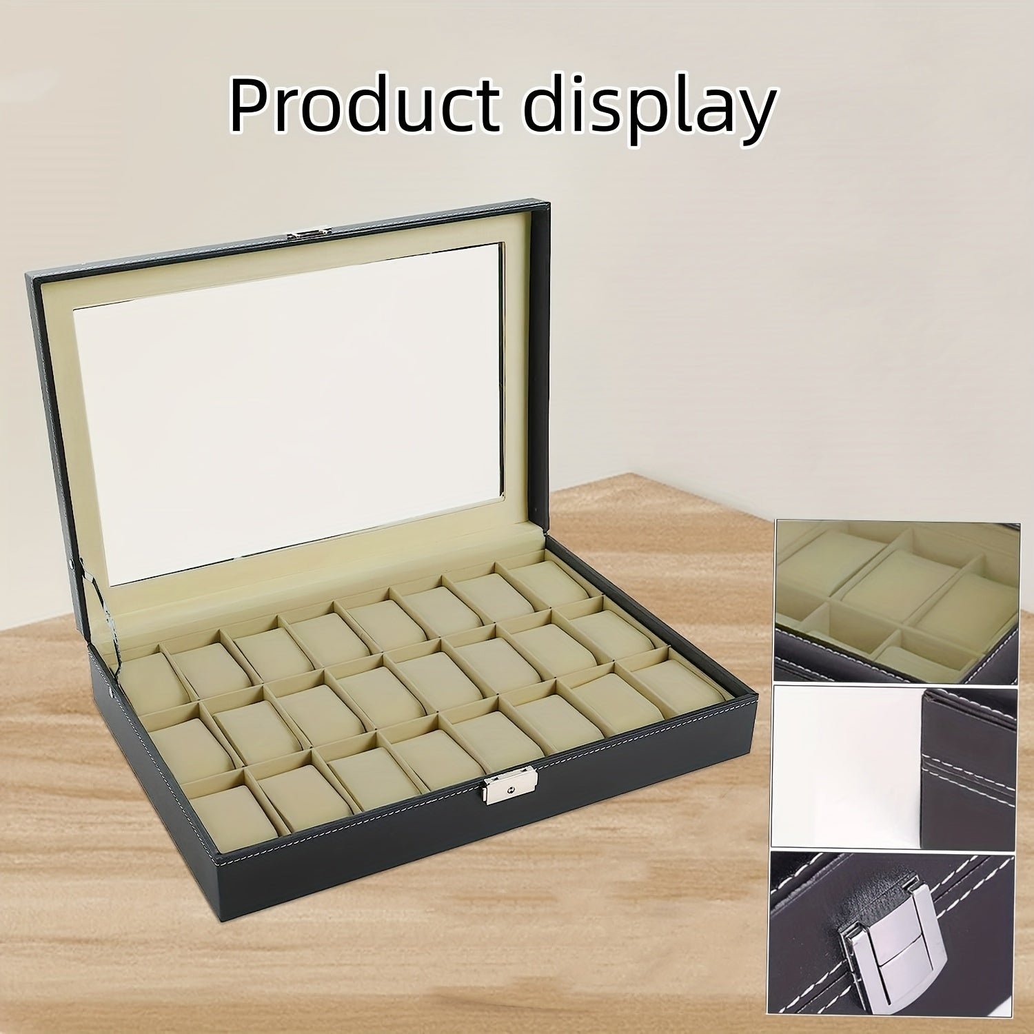 24 bit Watch Storage Box Pu Leather Material Box Jewelry Storage Box