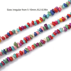 96inch Rustic Turquoise Gemstone Nuggets Irregular Stone Beads