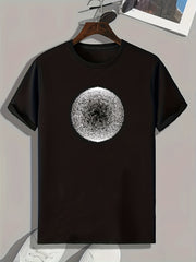 Round Pattern Print Men's Graphic T shirt for Summer