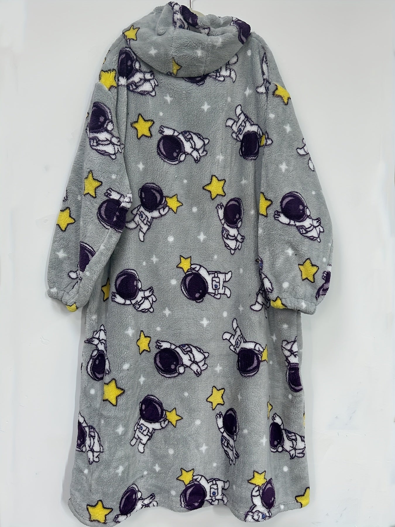 Panda Pattern Flannel Fleece Oversized Sherpa Hooded Wearable Blanket