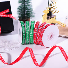 25 Yards Monochrome Christmas Ribbon for Festive Gift Wrapping