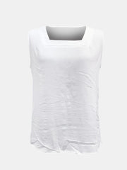 Solid Square Tank Top Sleeveless Casual Summer Women's Clothing