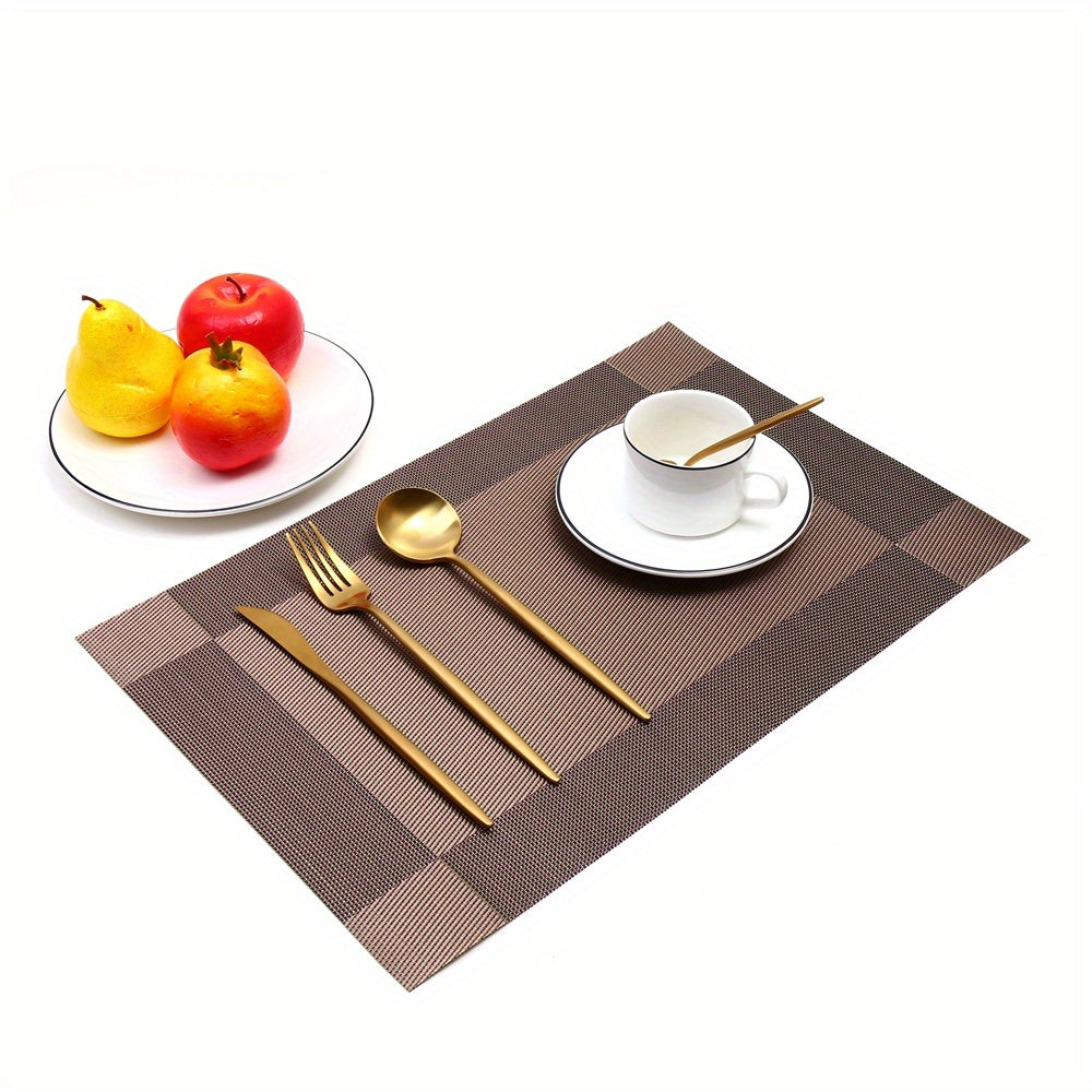 Set of 12 Plastic Place Mats with Diagonal Frame