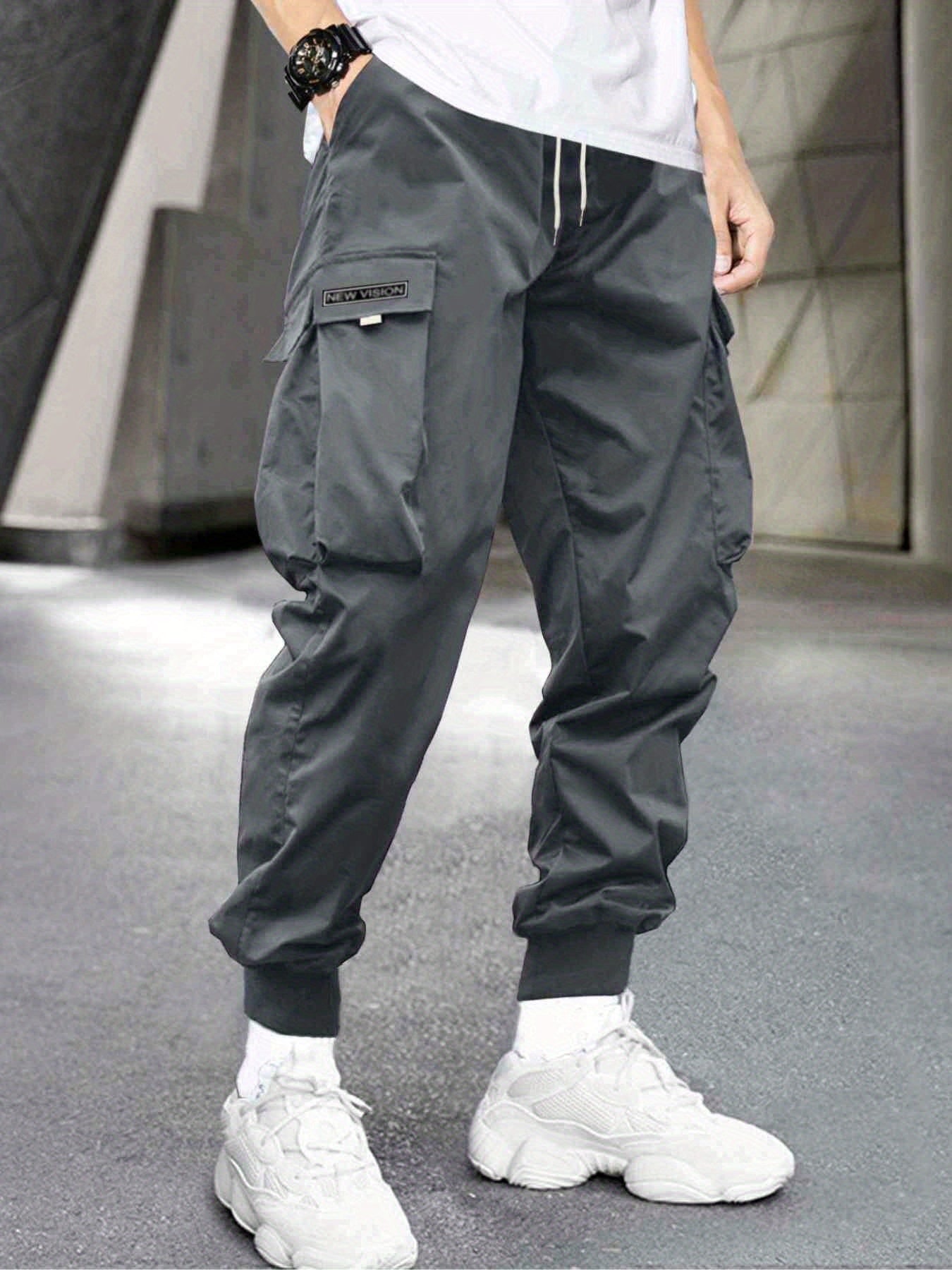 NEW VISION Tag Cargo Pants With Flap Pockets Overalls