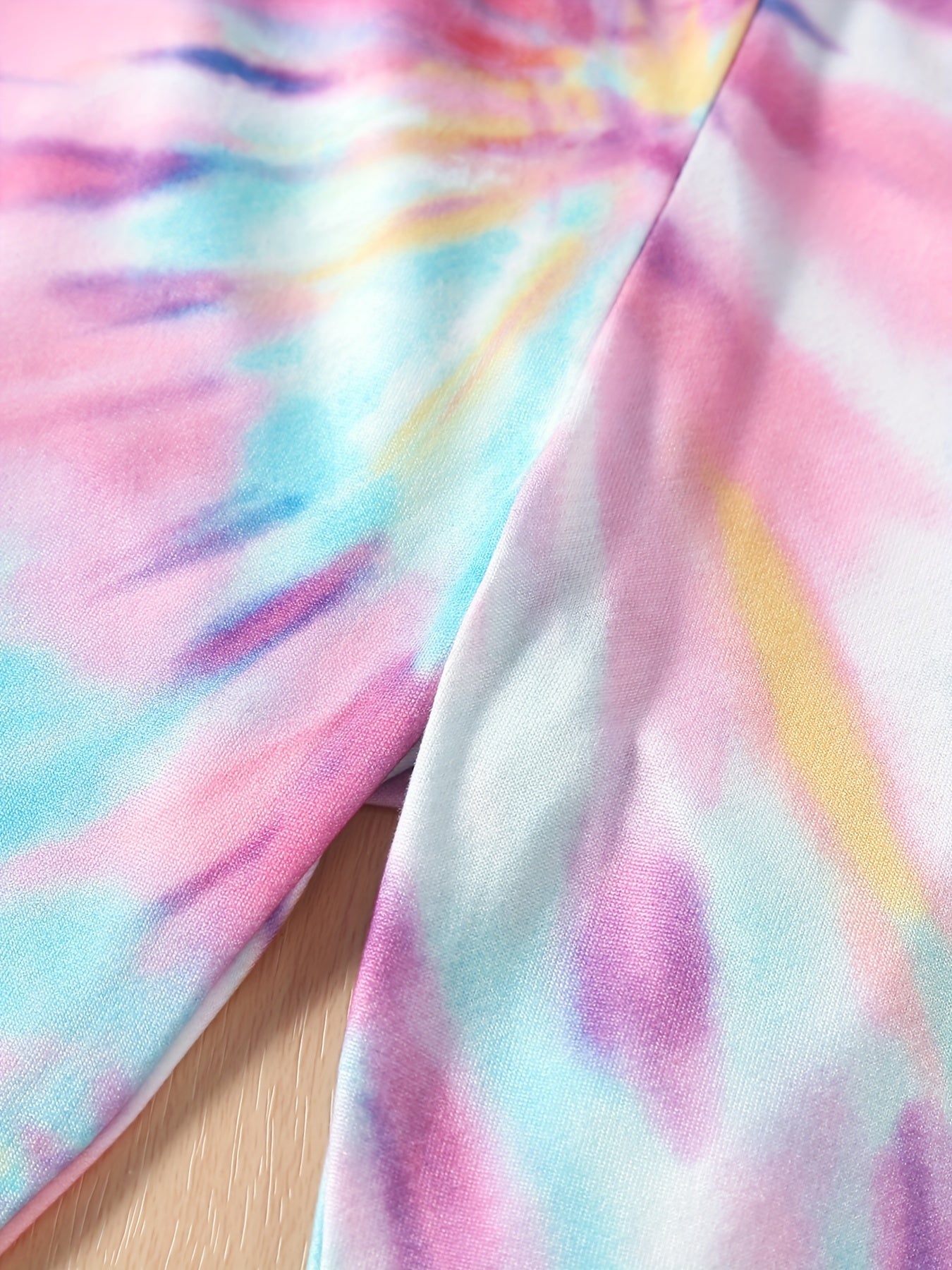 Girls' Tie Dye Print Casual Pants Leggings For Outwear Ankle Length Kids Outfit