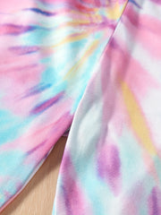 Girls' Tie Dye Print Casual Pants Leggings For Outwear Ankle Length Kids Outfit