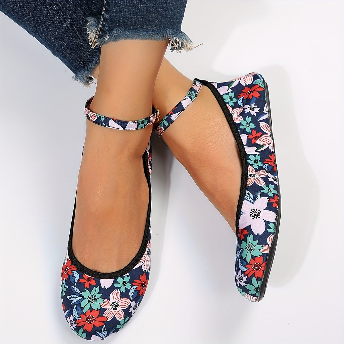 Women's Flower Flat Shoes Casual Dancing Lightweight Portable
