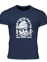 Men's Graphic T shirt Casual Breathable Tee Summer Outdoor