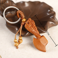 Lucky Chinese Style Keychain Wooden Pendant Gift