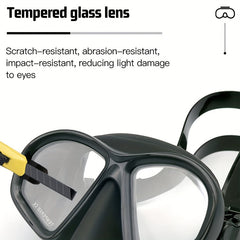 Tempered Glass Diving Mask with Storage Box Waterproof Anti Fog Goggles