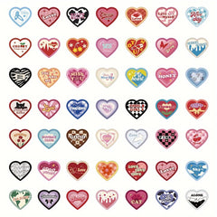 50pcs Love Series Stickers Waterproof DIY Journal Sticker Pack