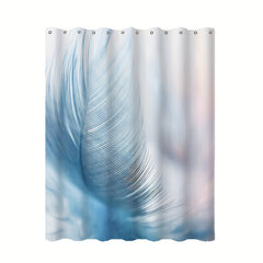 Waterproof Colorful Feather Polyester Shower Curtain