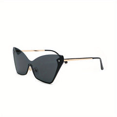 Y2K One Piece Sunglasses Gradient Metal Glasses UV400