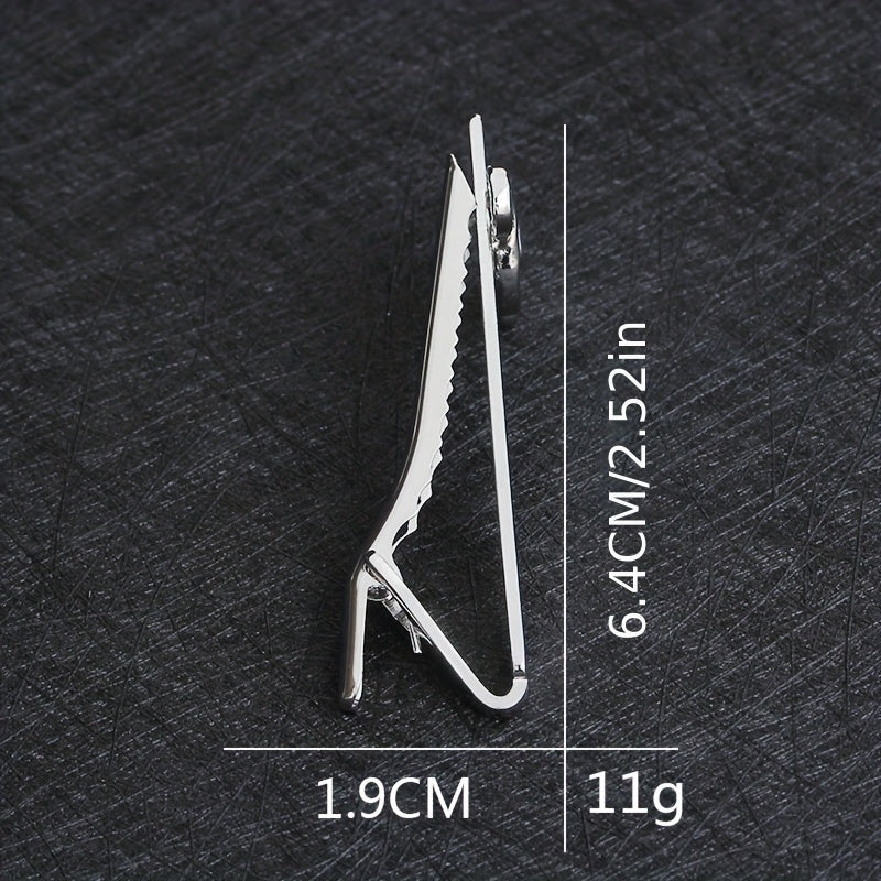 Men's Musical Note Tie Clip Silver Business Tie Decor