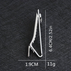 Men's Musical Note Tie Clip Silver Business Tie Decor