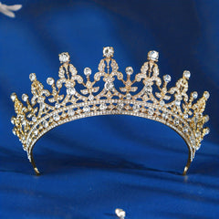 Rhinestone Baroque Crown Tiara Headband Bridal Wedding Headwear