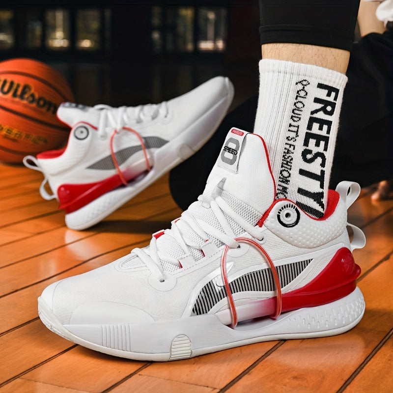 Men's Bball Shoes Comfy Non Slip Lace Up Sneakers