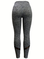 Women's Mesh Patchwork Yoga Leggings Butt Lifting High Stretch Pants