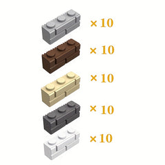 Wall Bricks Assortment for Military Fence and DIY - Various Sizes