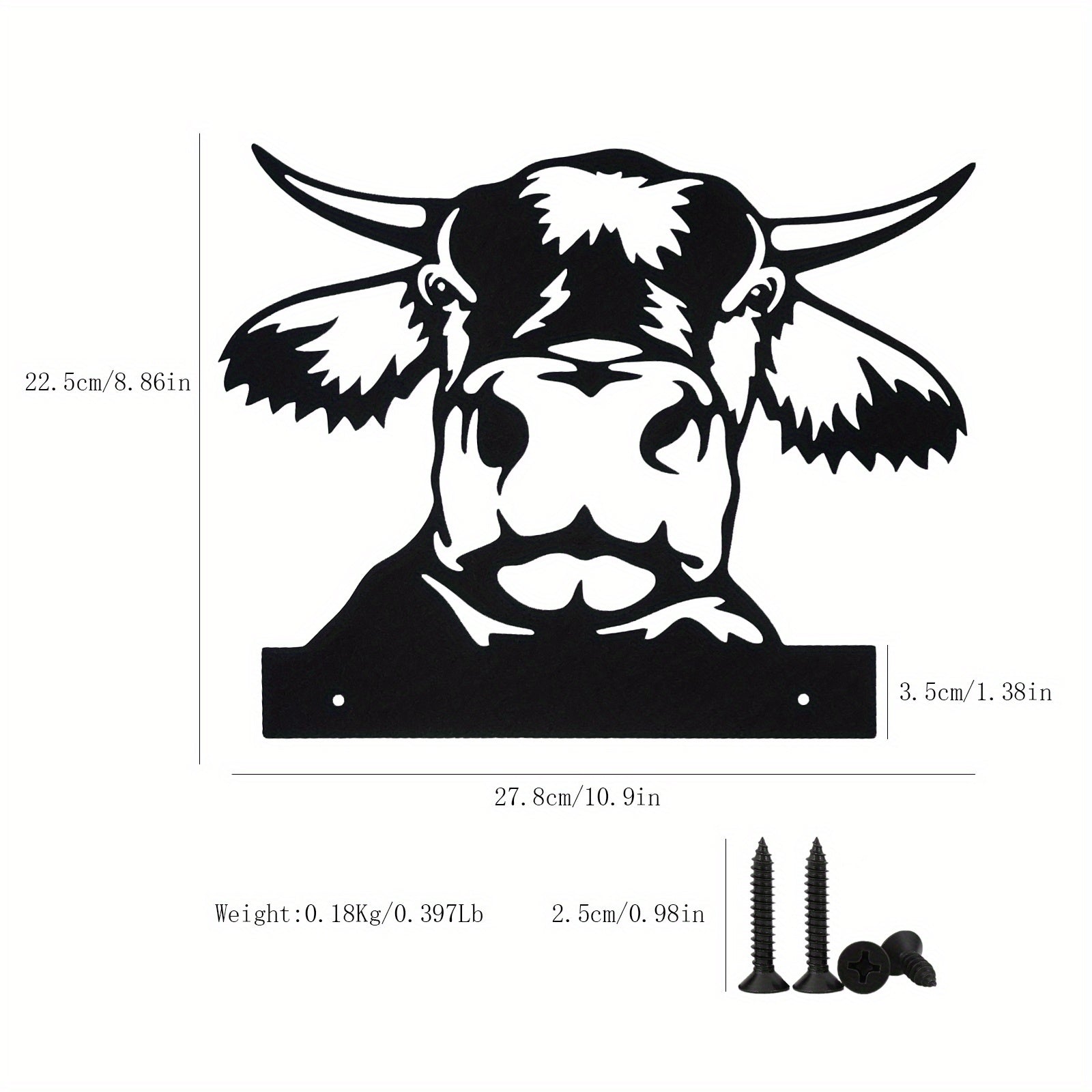 Farmhouse Animal Metal Silhouette Sign for Outdoor Decor