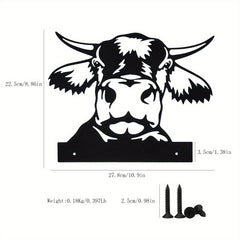 Farmhouse Animal Metal Silhouette Sign for Outdoor Decor