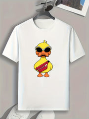 Duck Pattern Print Men's Sports T-shirt Graphic Tee