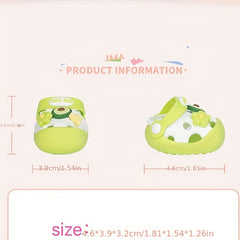 1 Pair 7.87-inch Plush Doll Accessories Doll Hole Shoes Baby Doll Slippers