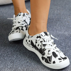 Panda Pattern Flat Shoes Womens Casual Lightweight Soft Walking Shoes
