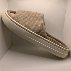 Men's Linen Open Toe Slides Non Slip Indoor House Shoes