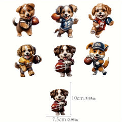 6pcs Dog Football Ornaments For Coach Gift School Football Team