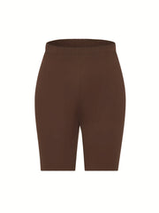 Sporty Yoga Shorts Elastic Waist Summer Women's Clothing