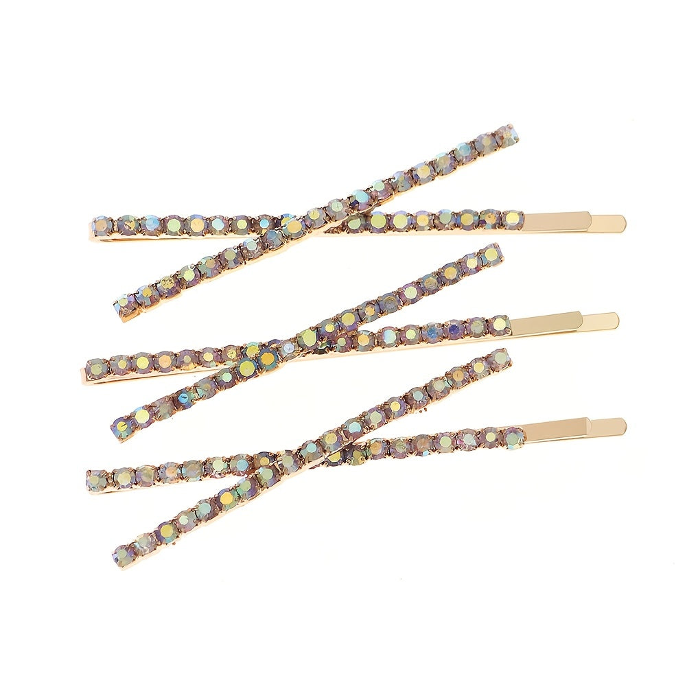 Rhinestone Faux Pearl Hair Clips for Women Girls, 3pcs