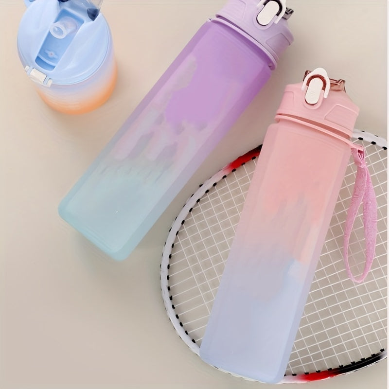 Time Marker Water Bottle Leakproof Fitness Sports Cup