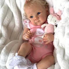 Realistic Reborn Baby Doll Lifelike Newborn with Hand Rooted Blond Hair