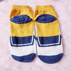 6 Pairs Cartoon Socks & Funny Crew Short Stockings Women's Hosiery