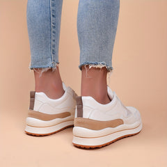 Women's Lightweight Running Shoes Lace Up Thick Bottom Casual Sneakers