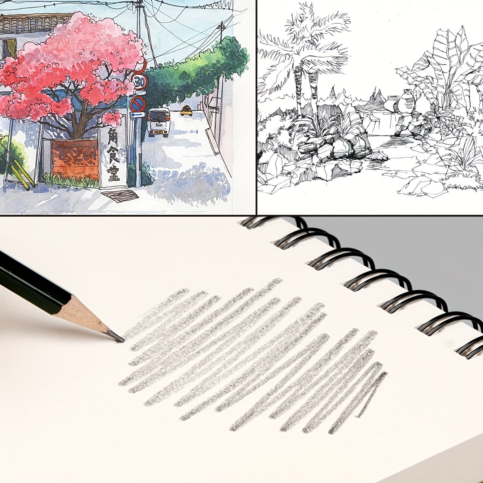 Cowhide Sketchbook 116 Pages Thickened Artist Portable Sketch Drawing Board